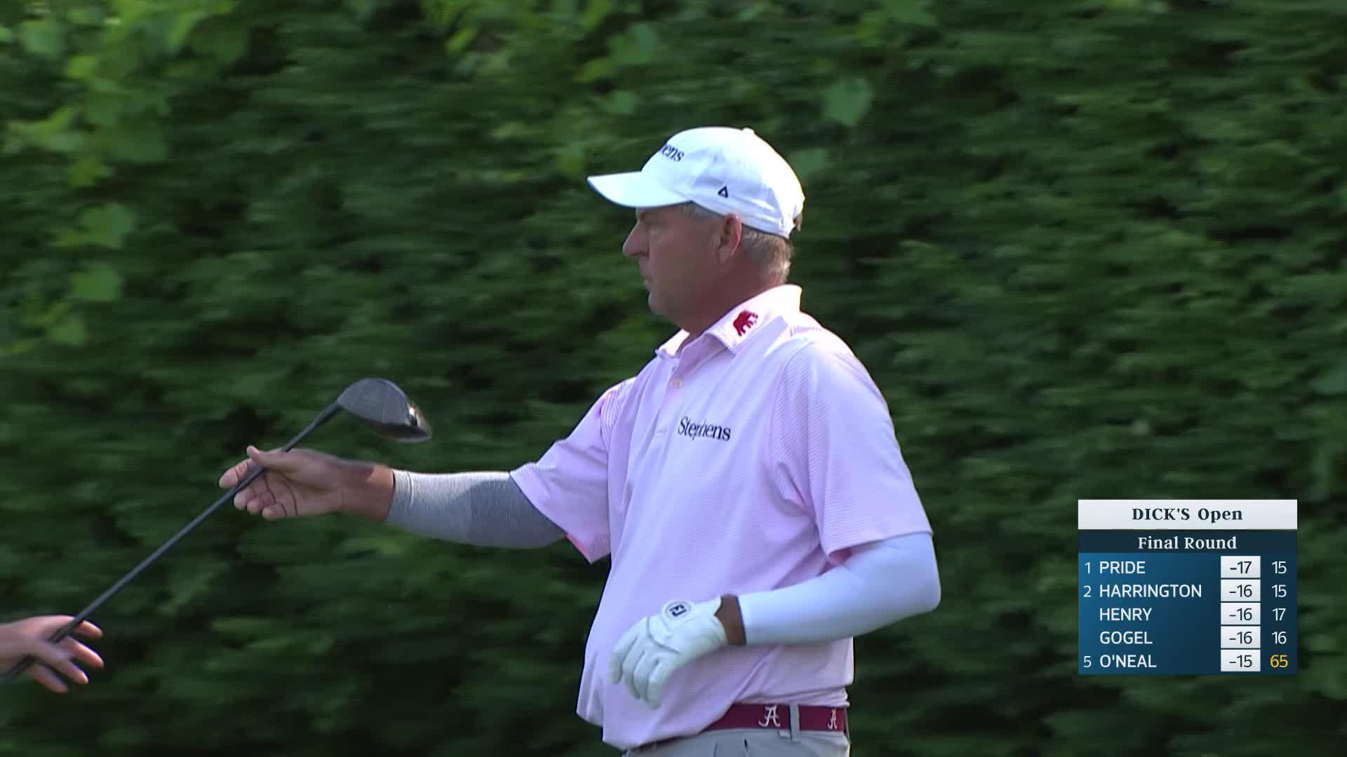 Dicky Pride makes birdie on No. 16 at DICK'S Open