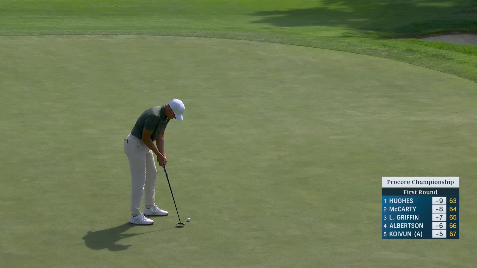 Cameron Champ buries 35-foot birdie putt on No. 8 at Procore