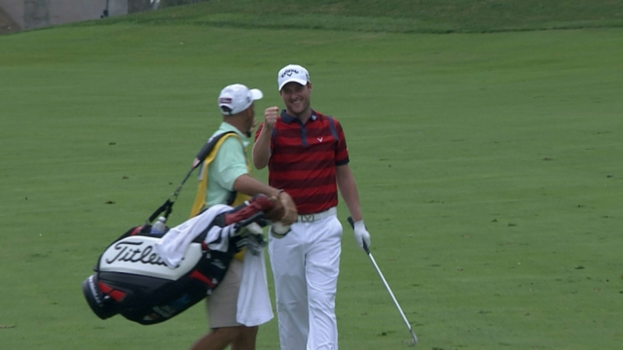 Marc Warren’s excellent eagle approach on No.10 at PGA Championship