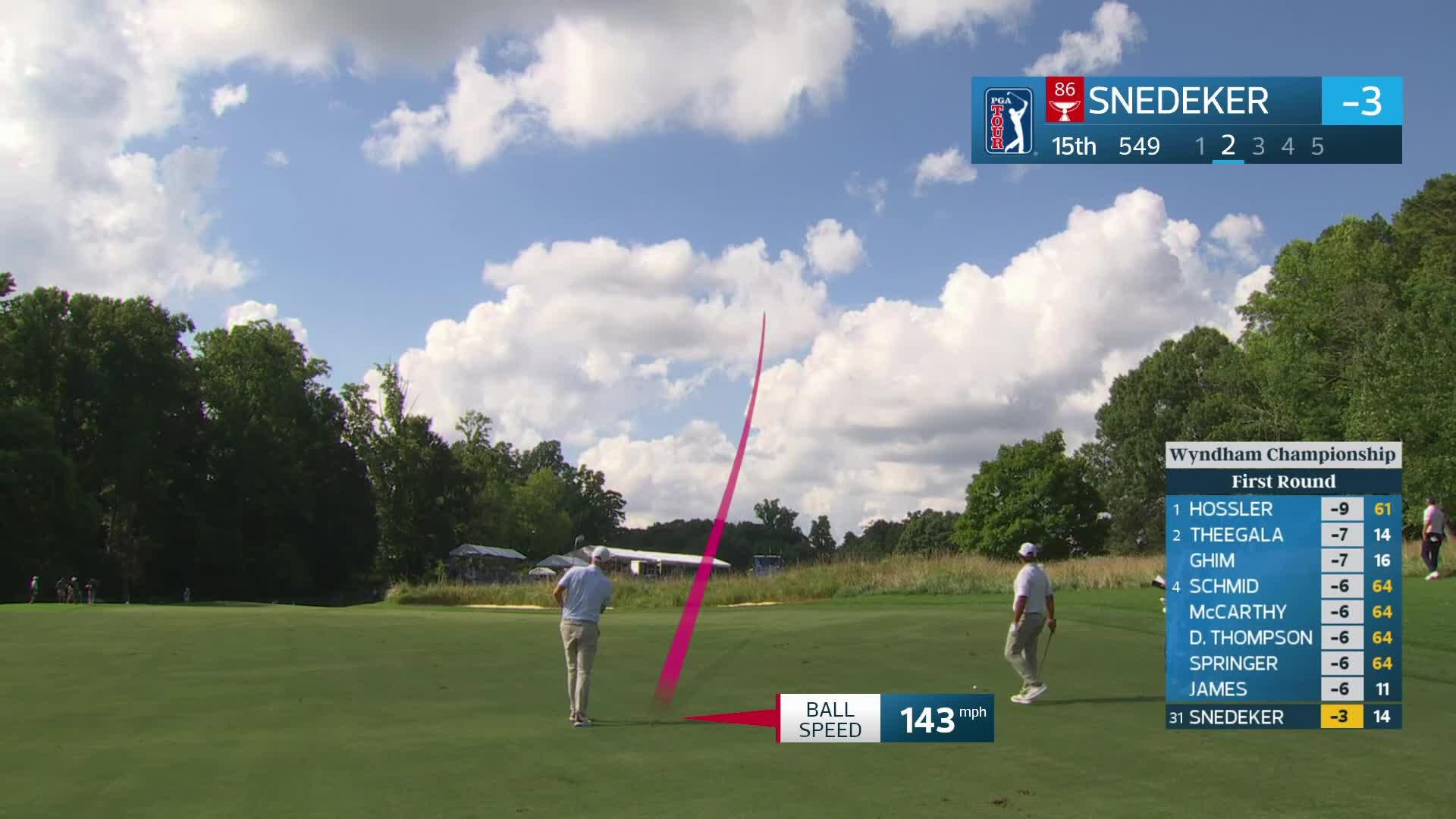 Brandt Snedeker reaches par-5 No. 15 in two, makes birdie at Wyndham