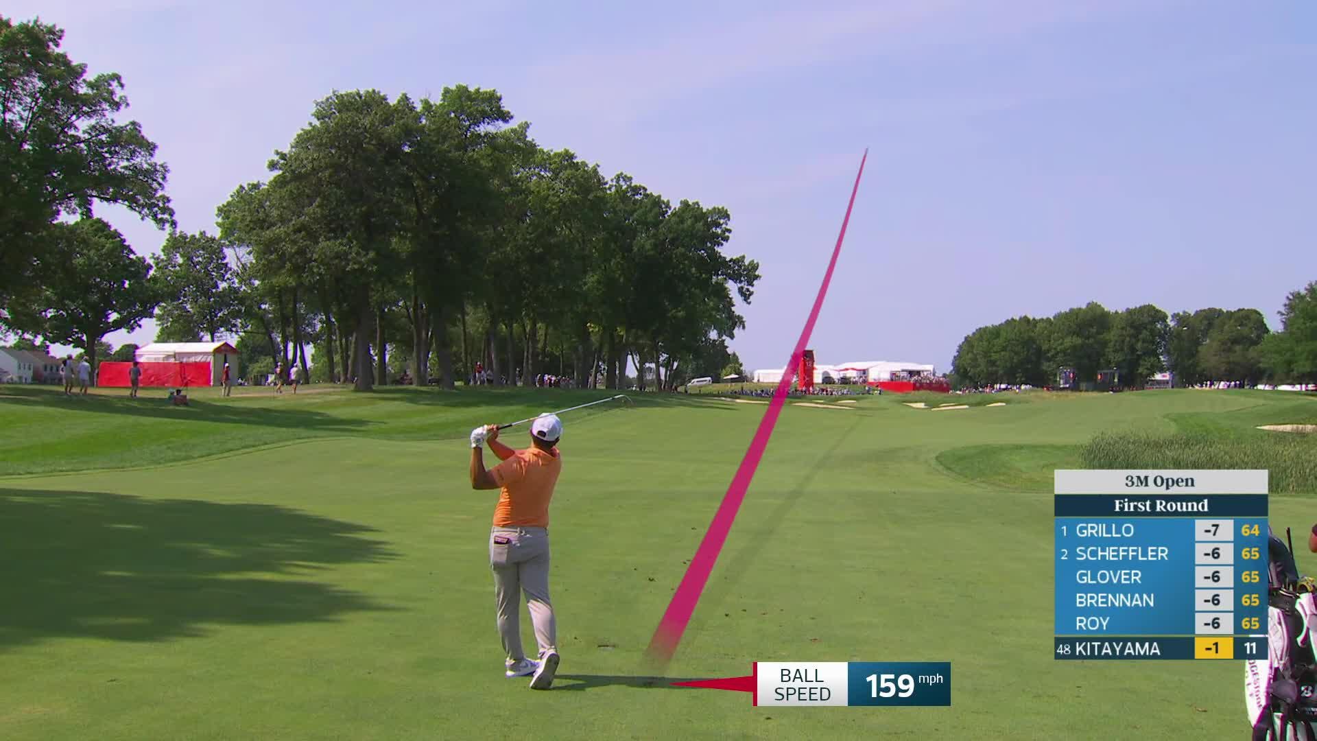 Kurt Kitayama reaches par-5 No. 12 in two, makes birdie at 3M Open