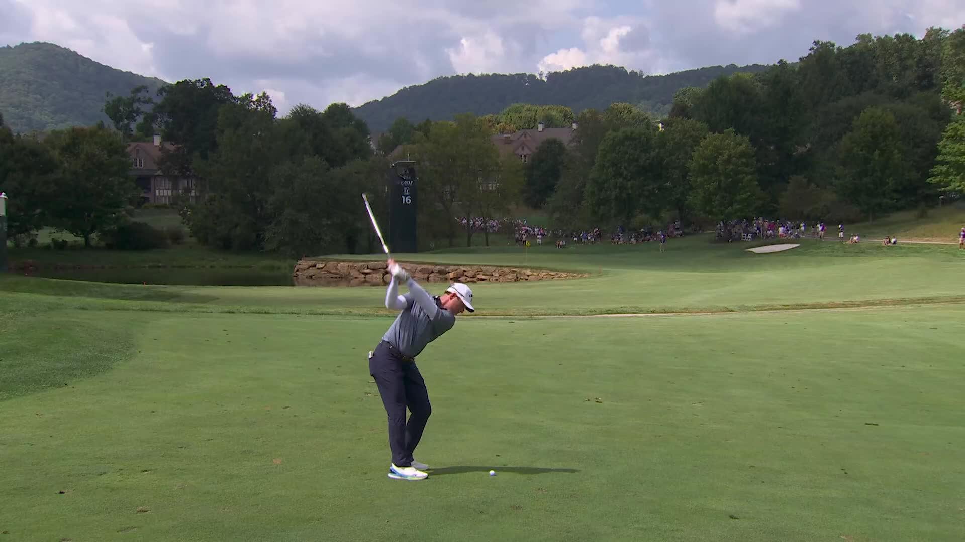 Max Greyserman's 134-yard approach sets up birdie on No. 16 at Biltmore Championship