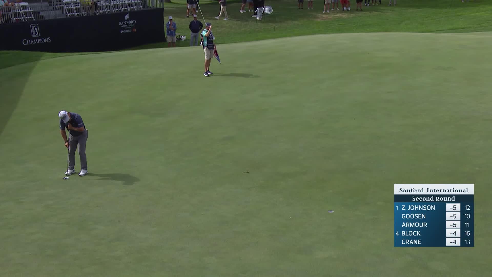 Scott McCarron makes birdie on No. 17 at Sanford International