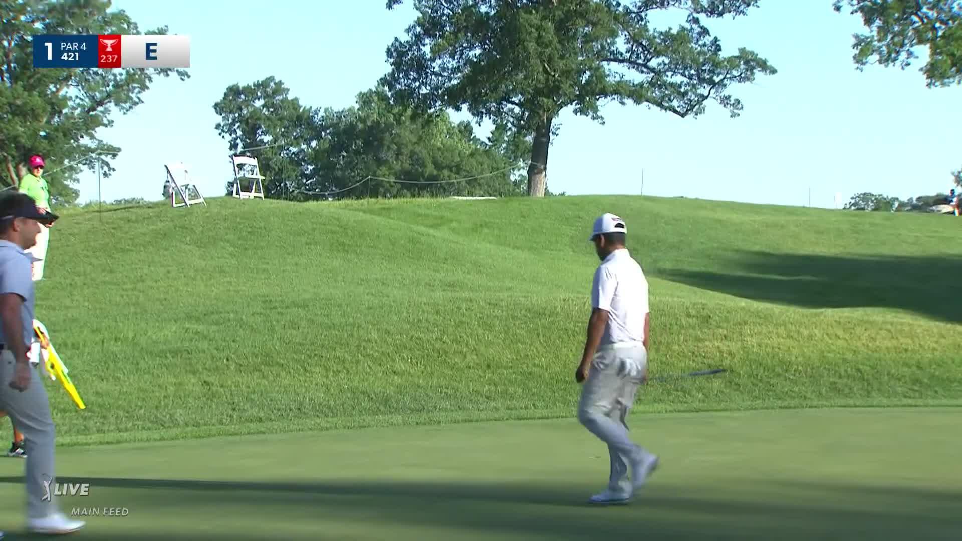 Matt Every sinks a 26-foot birdie putt at John Deere