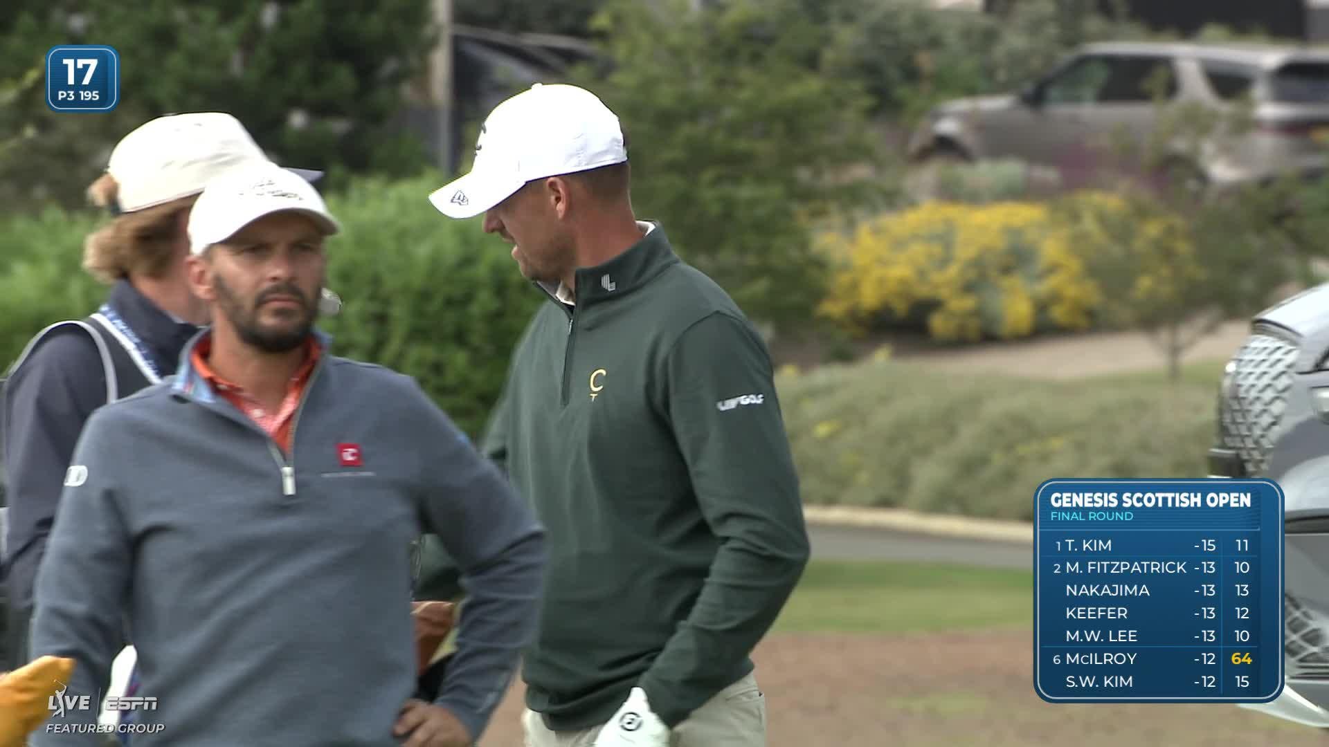 Victor Perez hits tee shot to 3 feet, sets up birdie on No. 17 at Genesis Scottish Open
