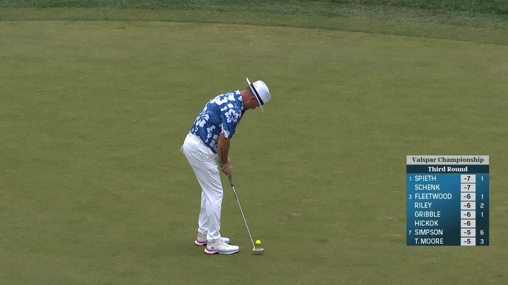 Rory Sabbatini makes 19-foot birdie putt at Valspar