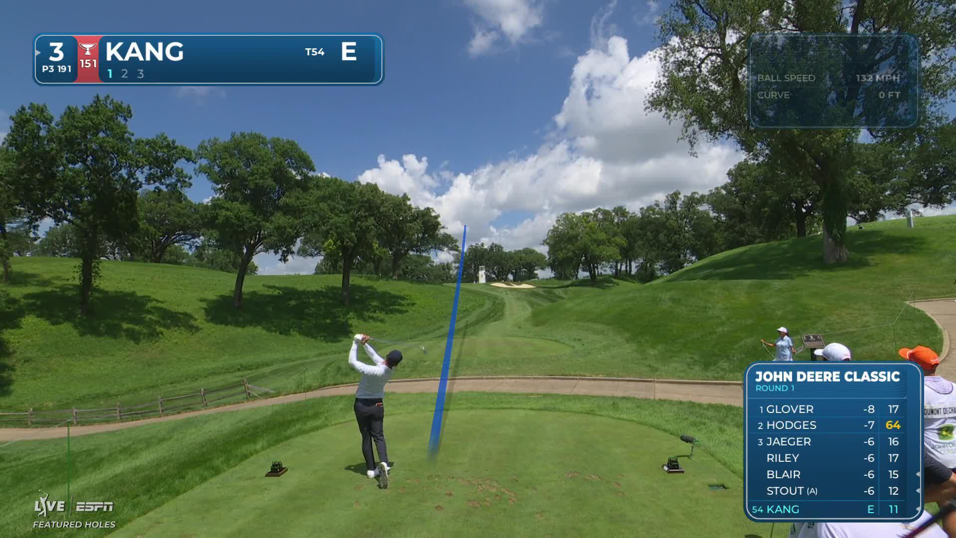 Jeffrey Kang sinks 16-foot putt for birdie on No. 3 at John Deere