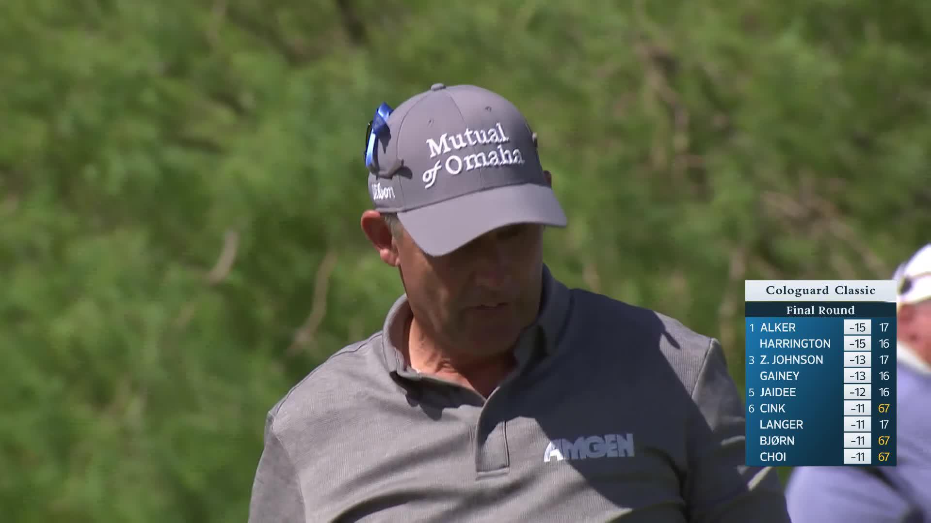Padraig Harrington makes birdie on No. 17 at Cologuard Classic