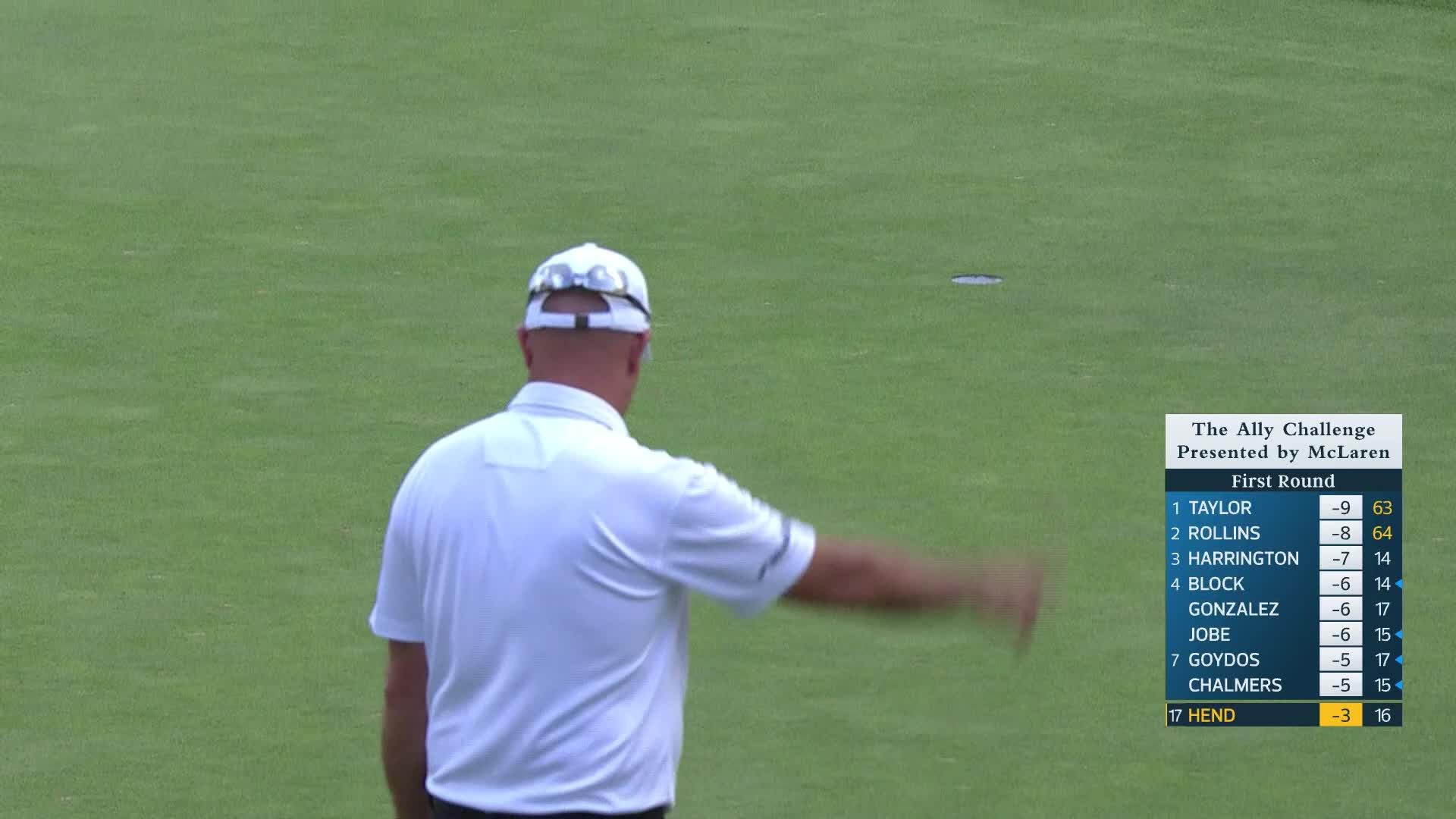 Scott Hend makes birdie putt on No. 17 at The Ally Challenge