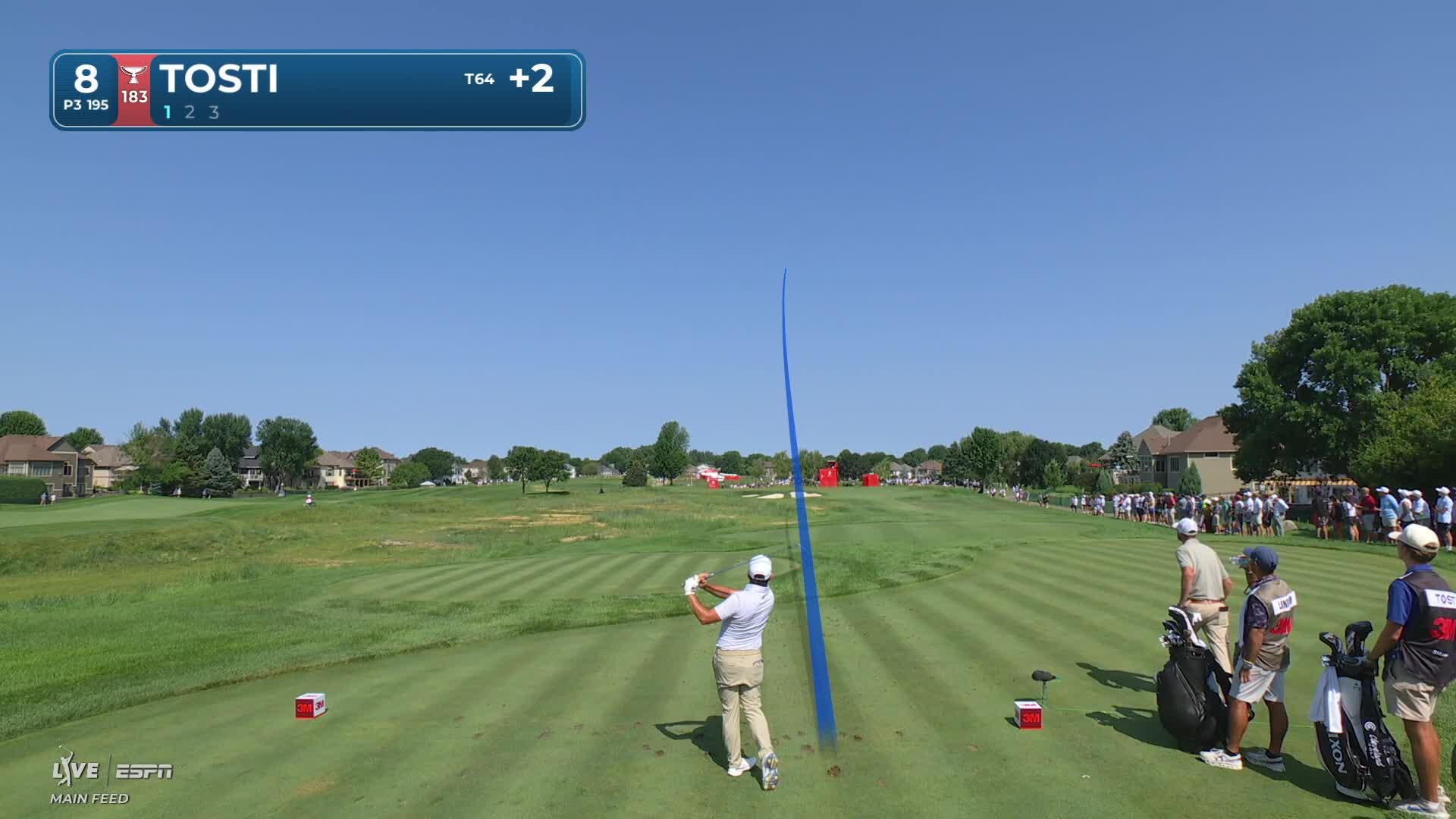 Alejandro Tosti hits tee shot to 2 feet, sets up birdie on No. 8 at 3M Open