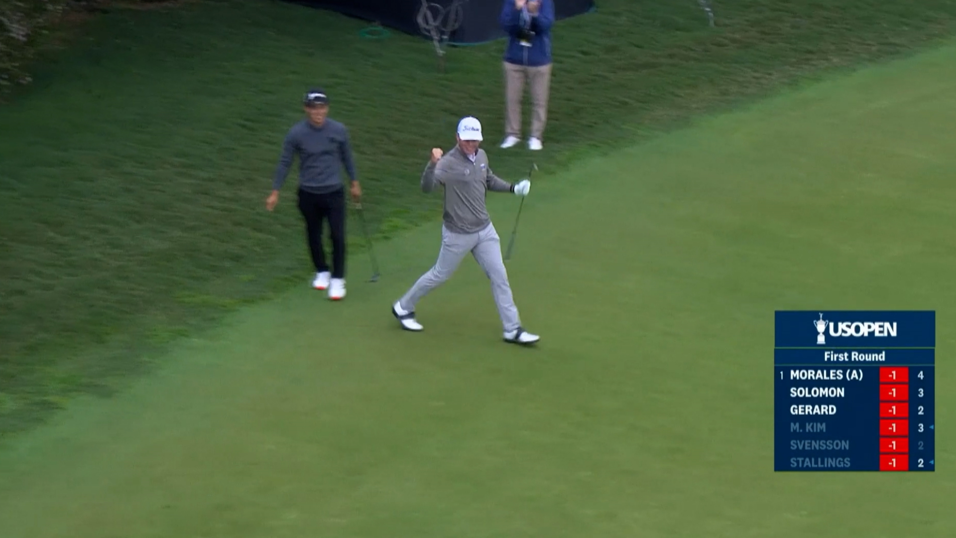 Michael Brennan’s creative chip in for birdie at U.S. Open