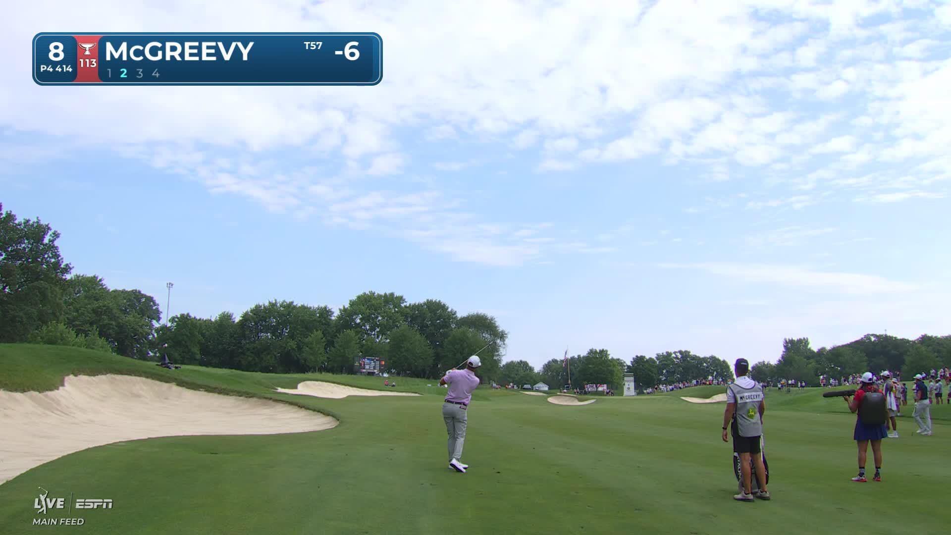 Max McGreevy's 139-yard approach sets up birdie on No. 8 at John Deere