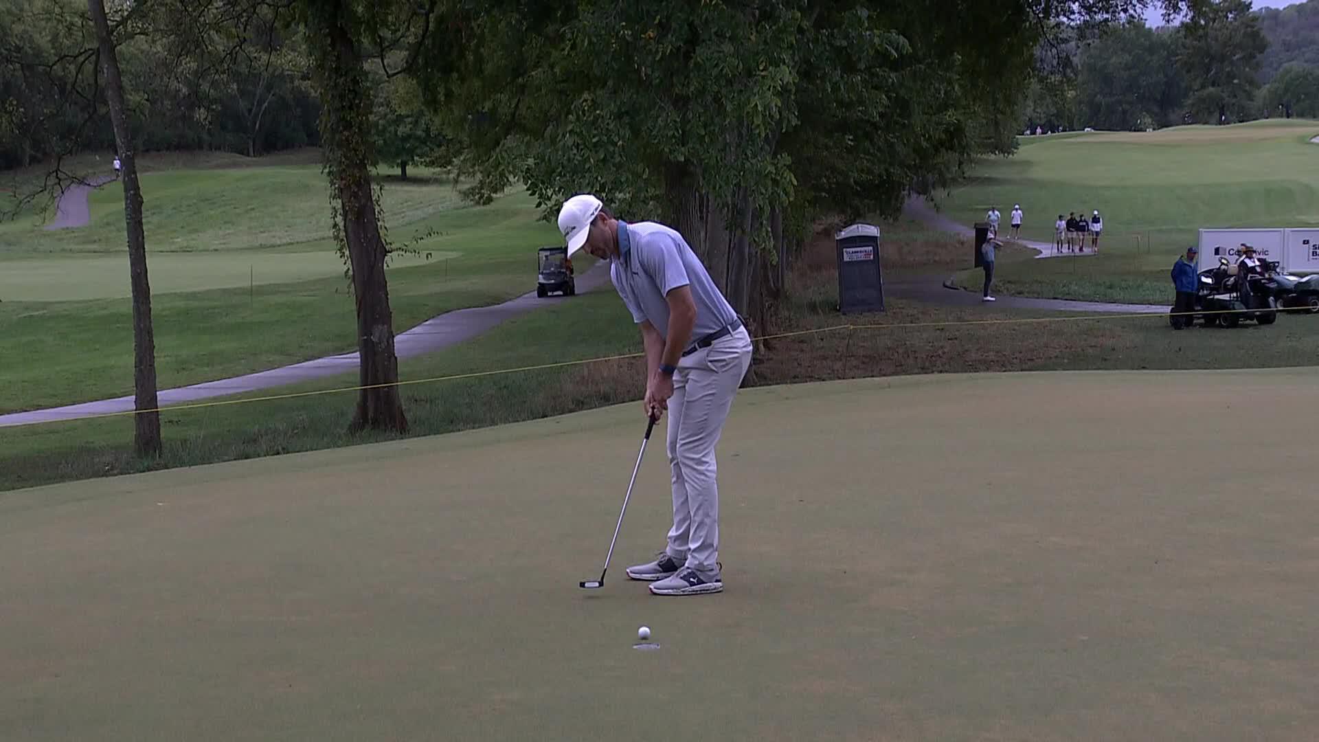 Chris Baker cards birdie at Simmons Bank Open