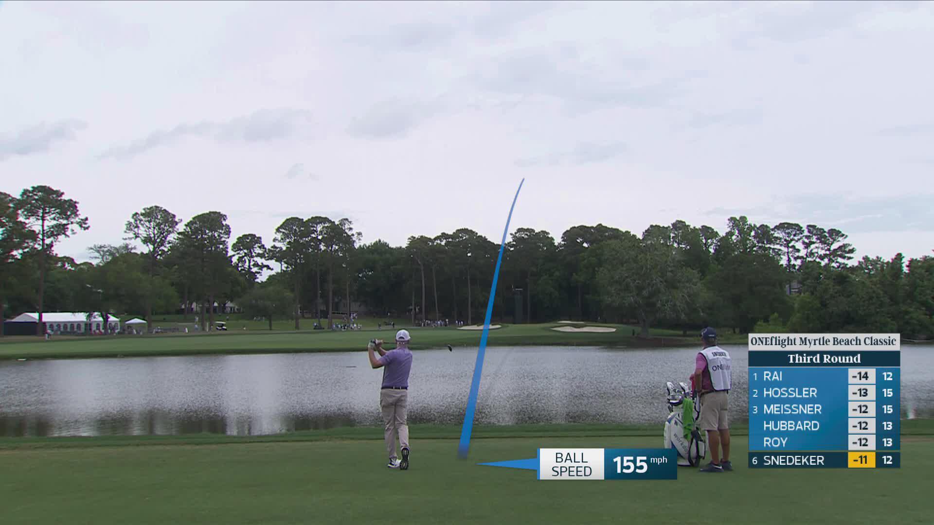 Brandt Snedeker gets up-and-down from 87 feet for birdie on No. 13 at ONEflight Myrtle
