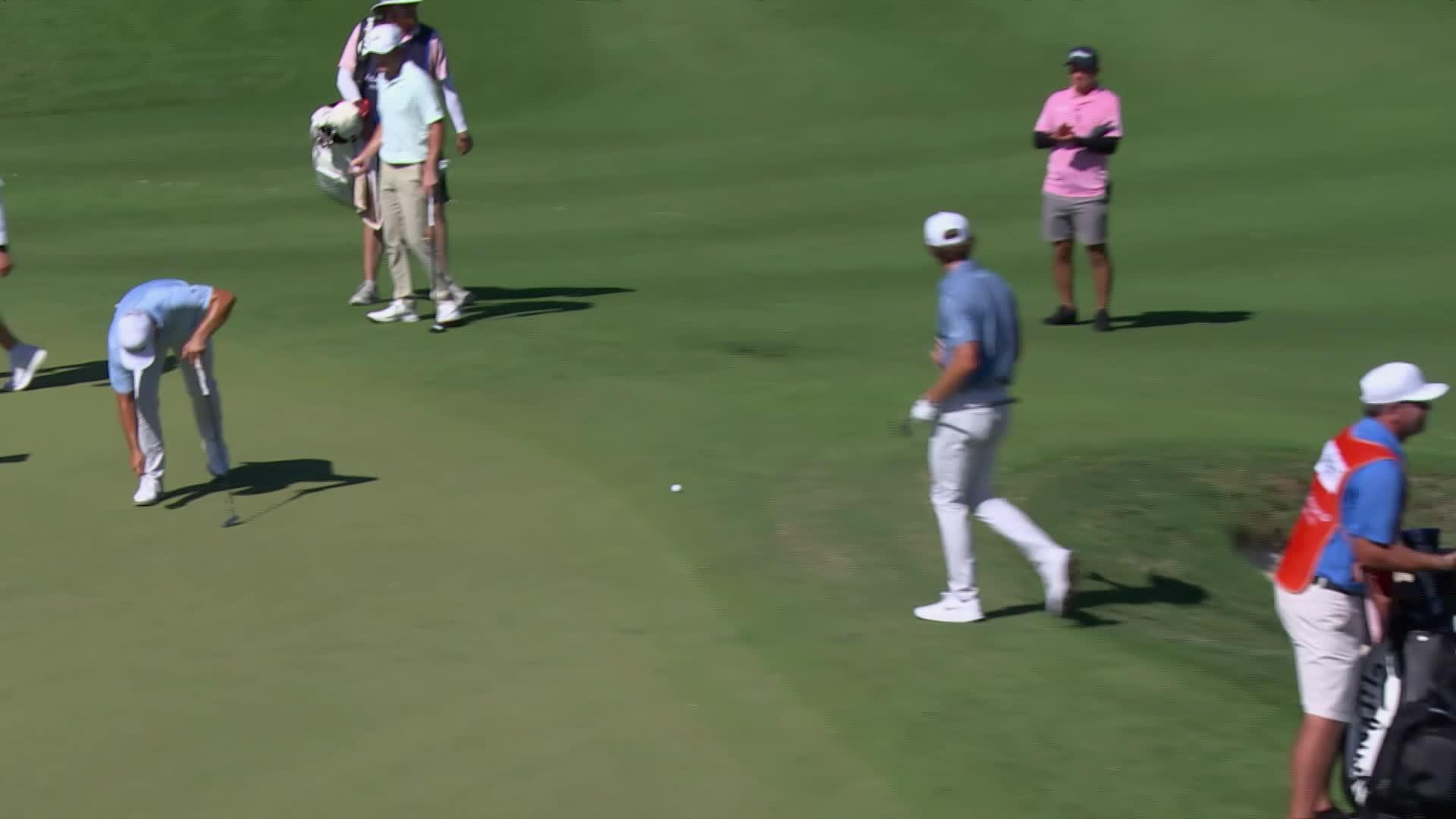 Gordon Sargent drains 28-foot putt for birdie on No. 14 at Mexico Open