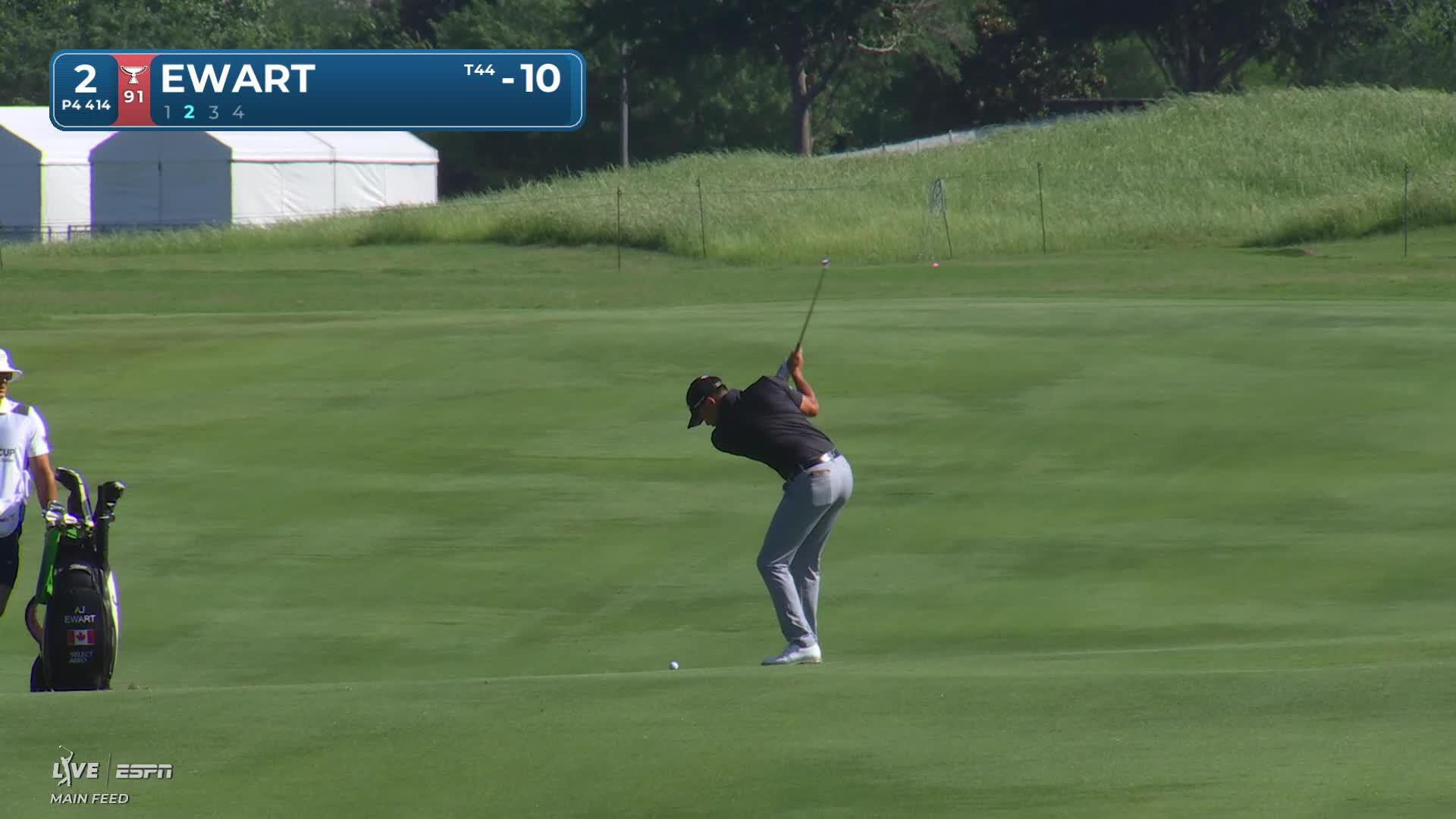 A.J. Ewart's 128-yard approach sets up birdie on No. 2 at THE CJ CUP