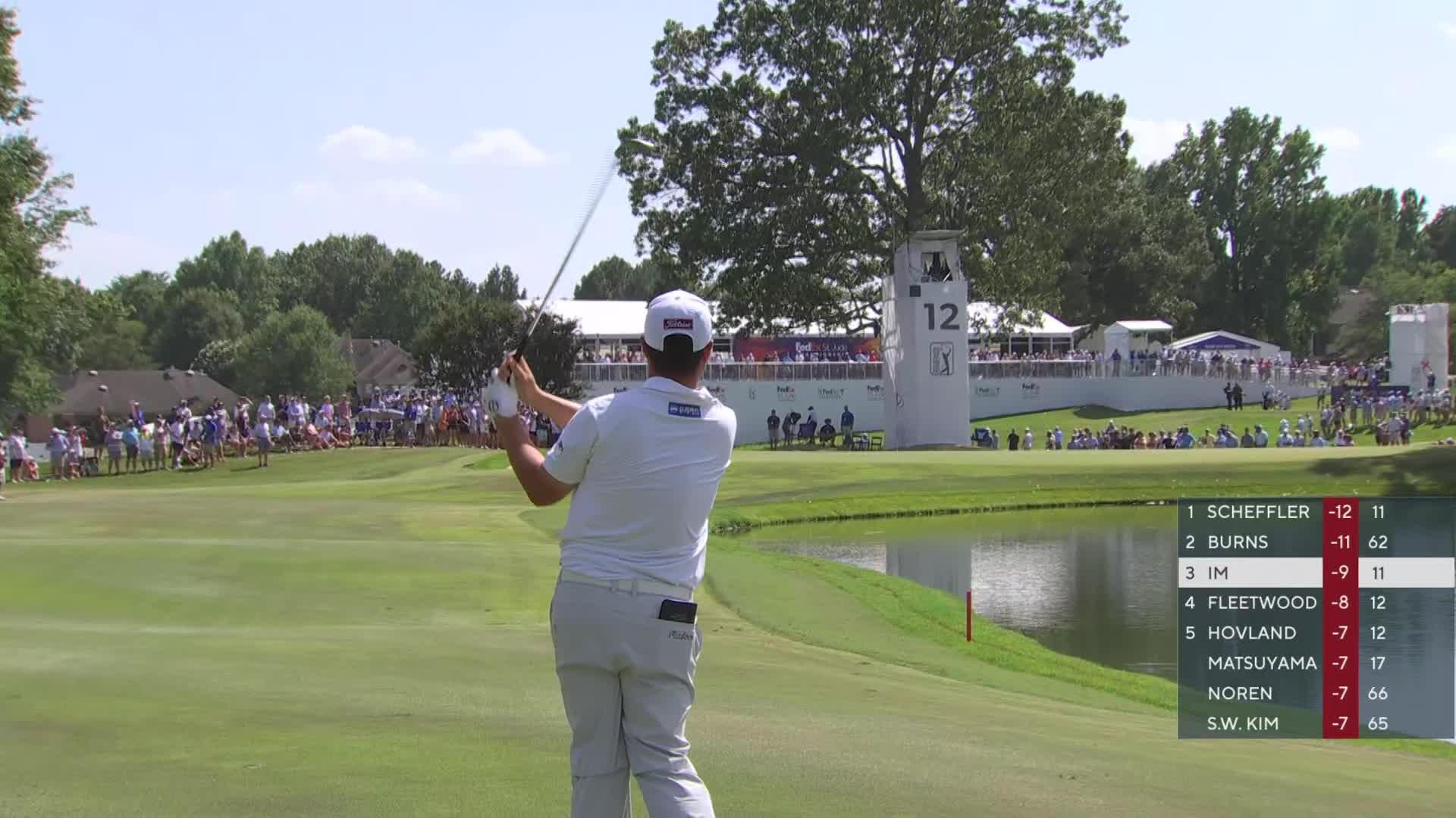 Sungjae Im's 115-yard approach sets up birdie on No. 12 at FedEx St. Jude