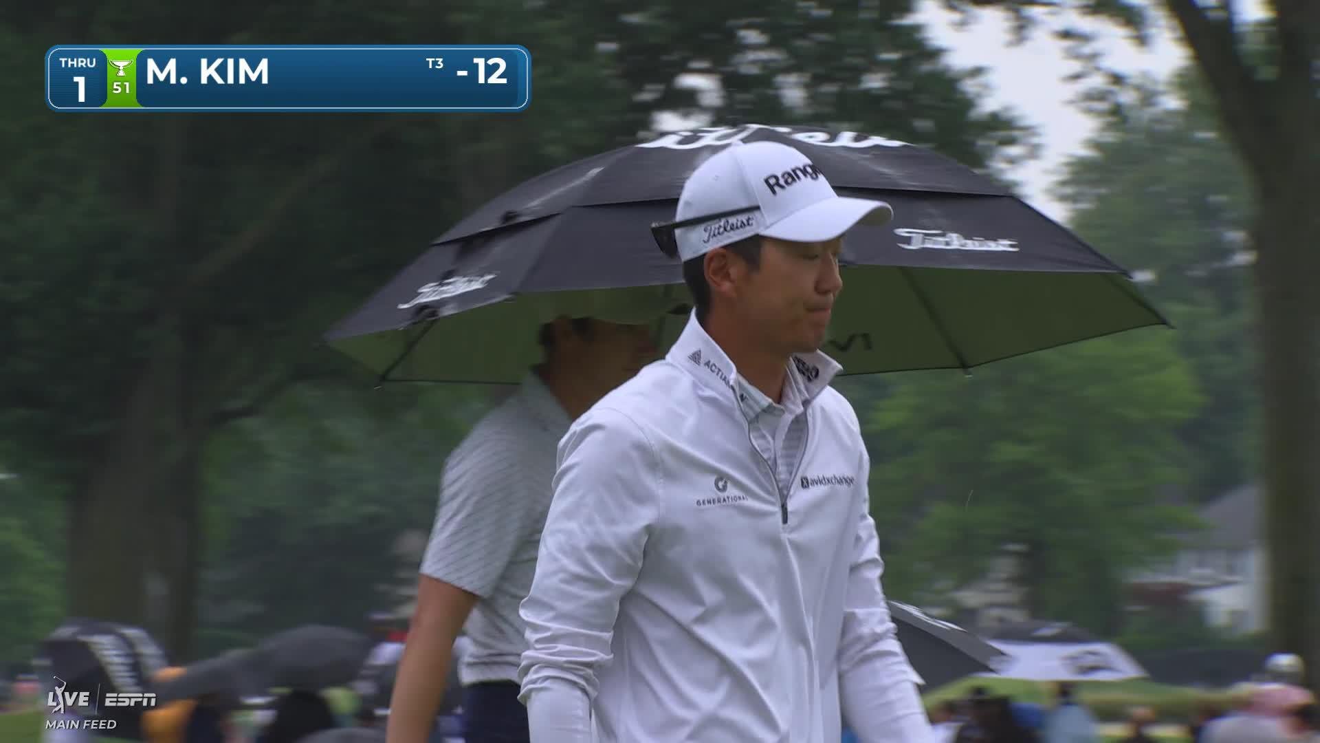Michael Kim makes 23-inch birdie putt on No. 1 at Rocket Classic