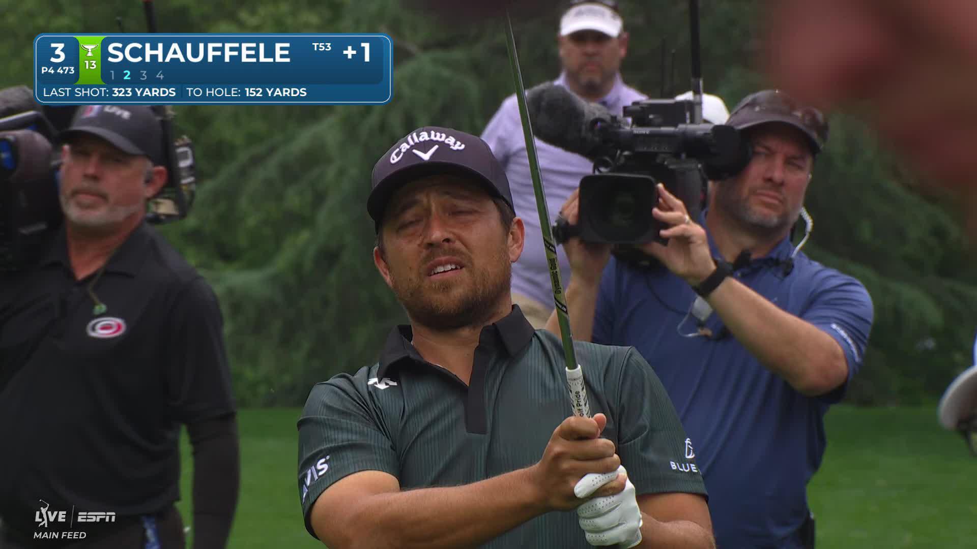 Xander Schauffele's 156-yard approach sets up birdie on No. 3 at Truist Championship