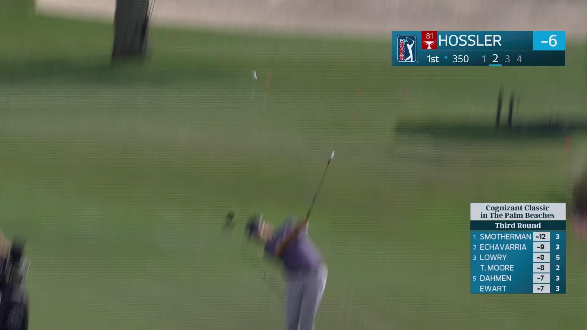 Beau Hossler hits 135-yard approach to 6 feet, sets up birdie on No. 1 at Cognizant Classic