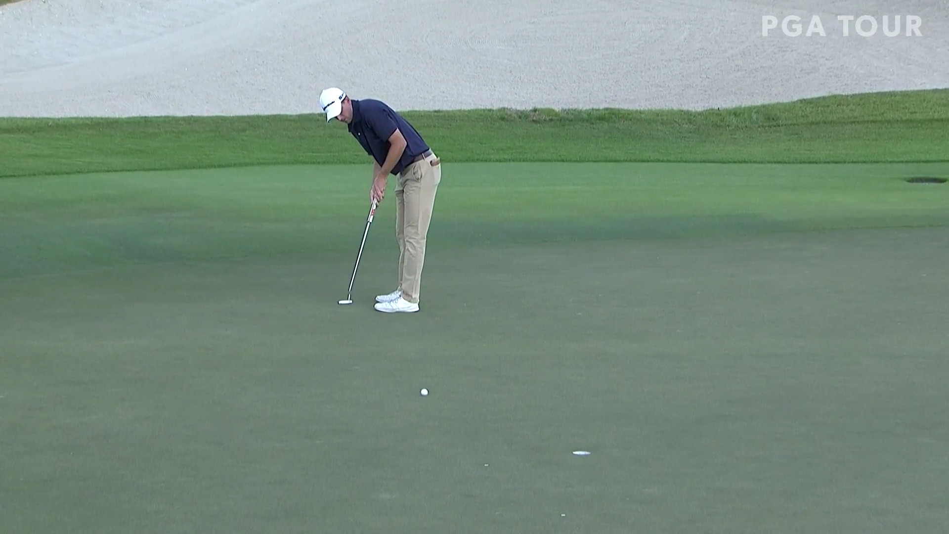 Mickey DeMorat jars 17-footer for birdie at The RSM Classic