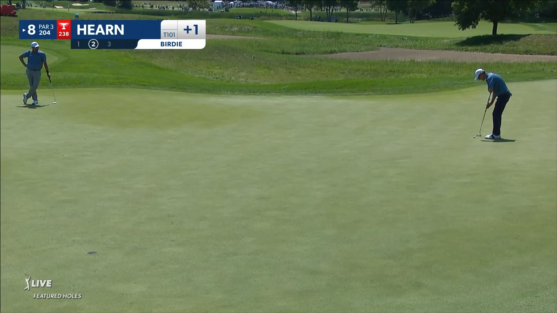 David Hearn sinks a 38-foot birdie putt at 3M Open