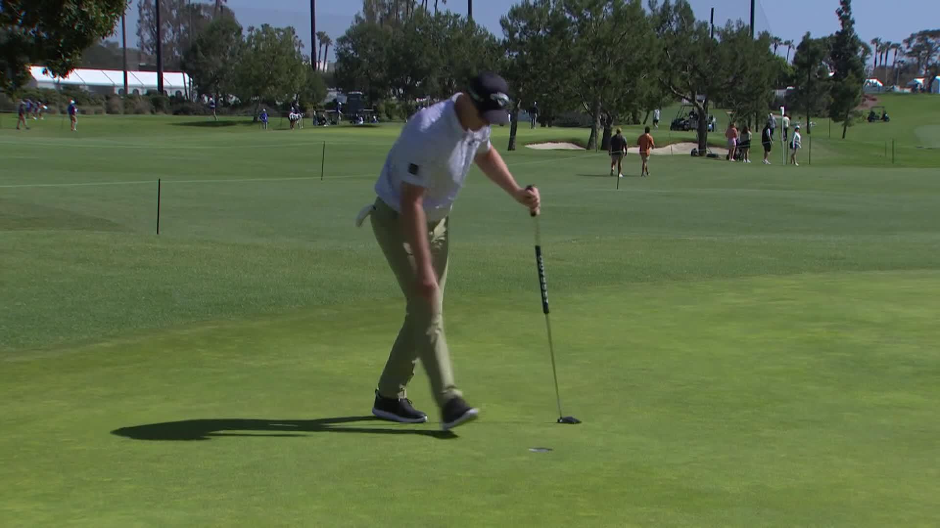 Brendan Jones makes birdie on No. 10 at Hoag Classic