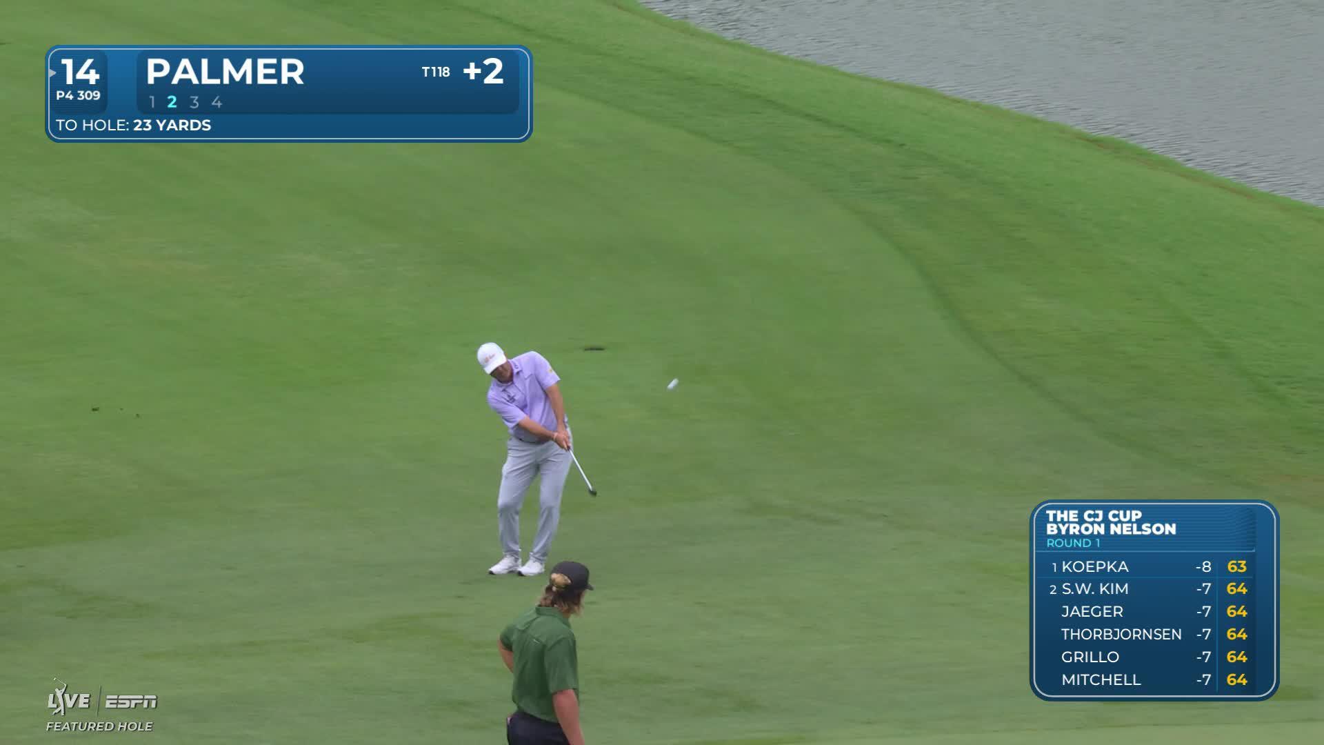 Ryan Palmer makes birdie on No. 14 at THE CJ CUP