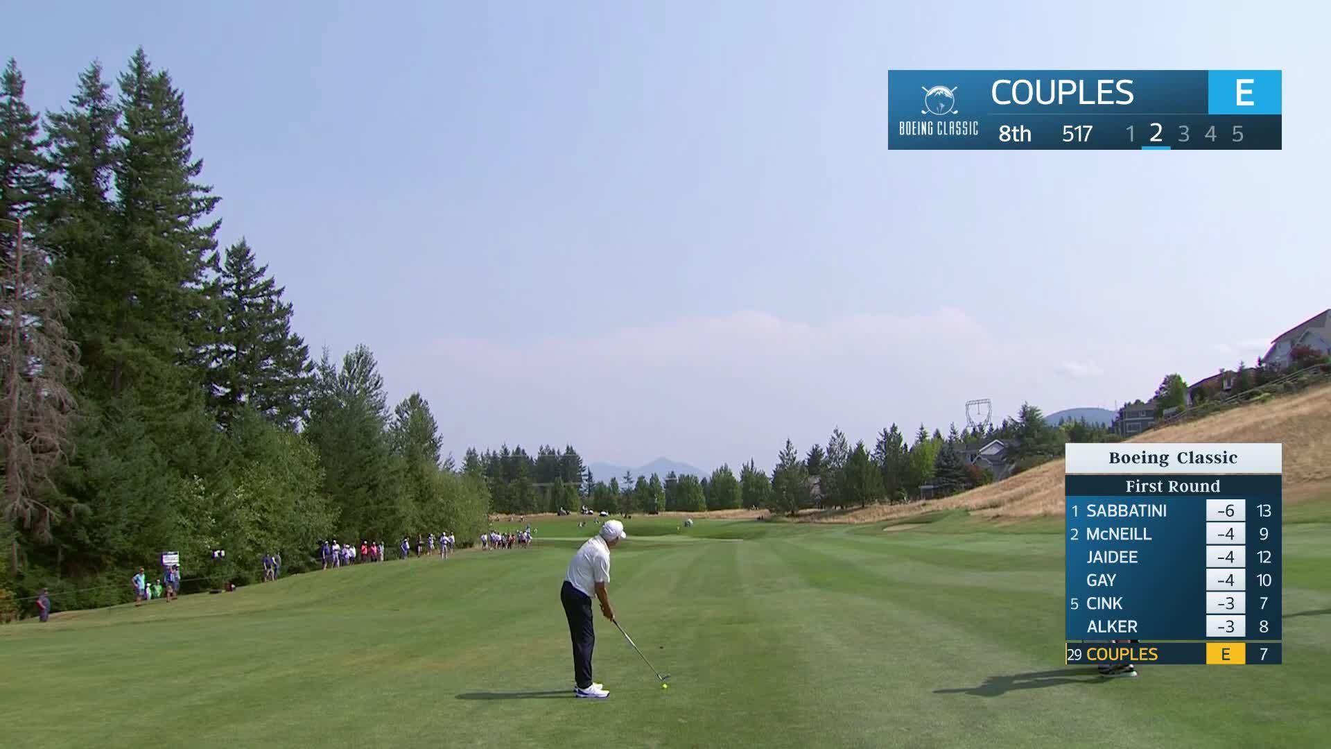 Fred Couples makes birdie on No. 8 at Boeing Classic