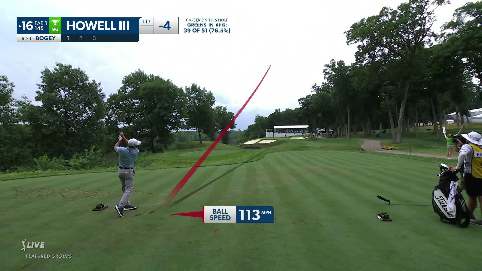 Charles Howell III drains 18-foot birdie at John Deere