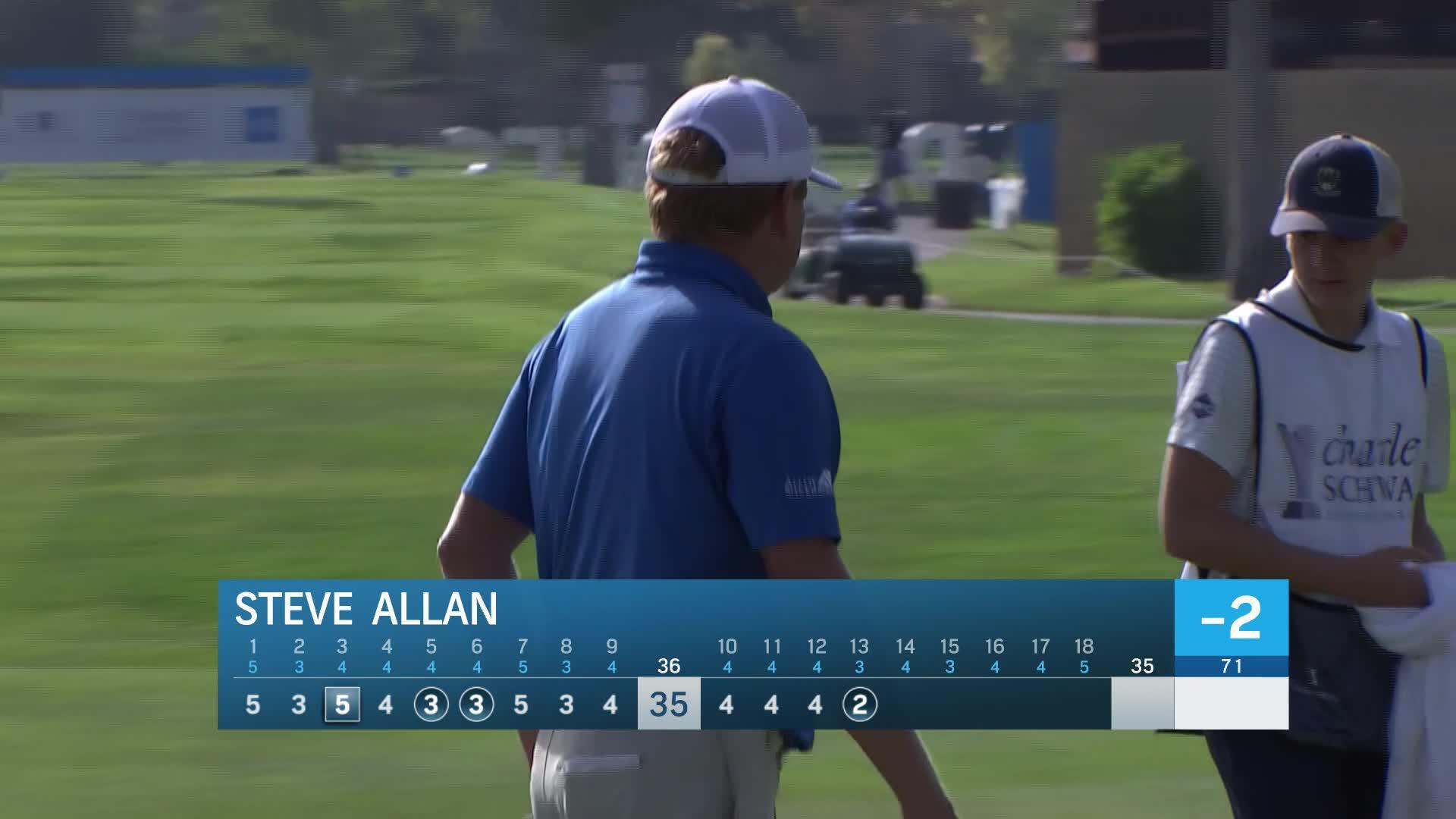 Steve Allan makes birdie on No. 13 at Charles Schwab Cup Championship