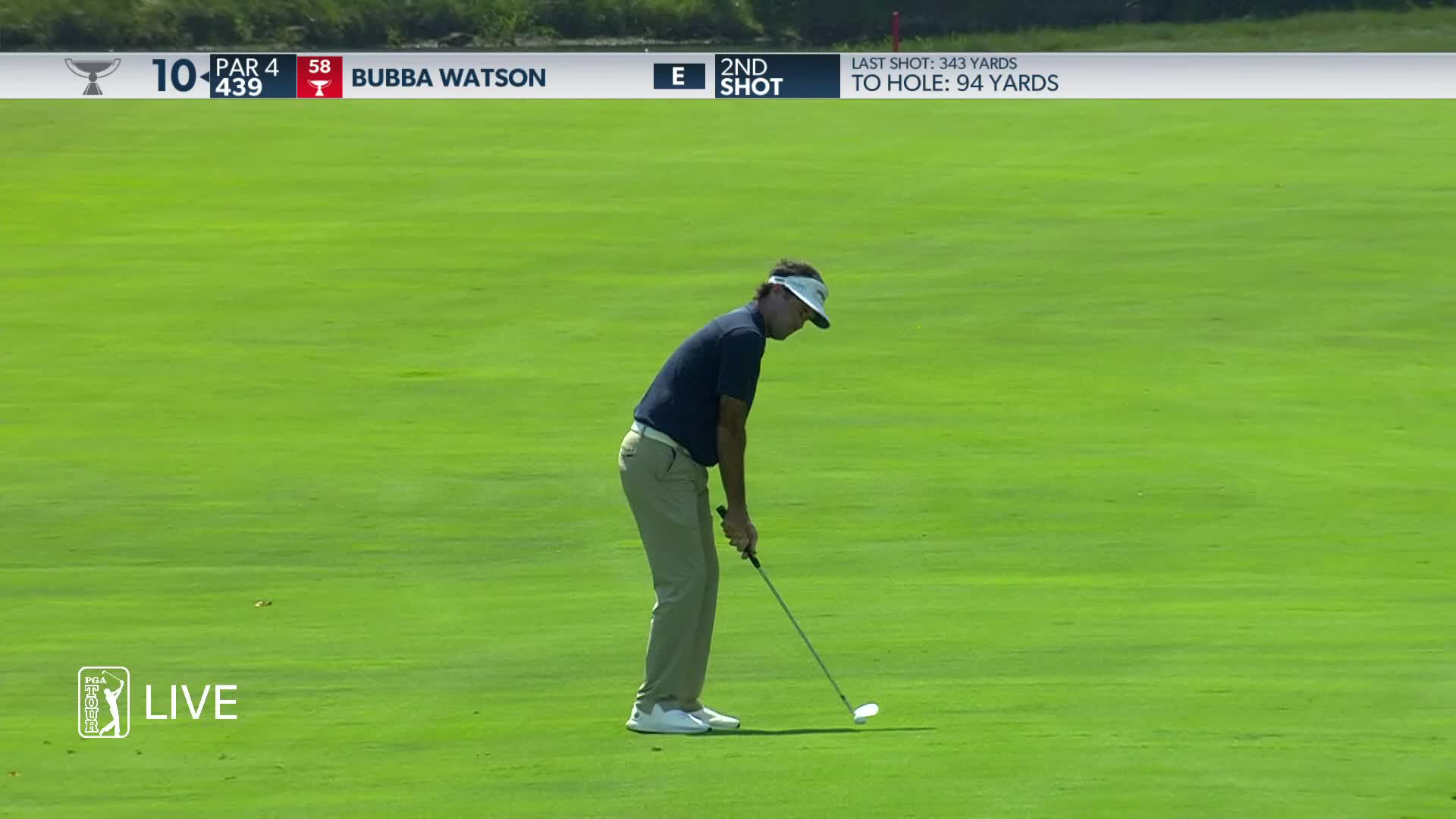 Bubba Watson S Approach Sets Up 11 Foot Birdie Putt At Bmw Championship