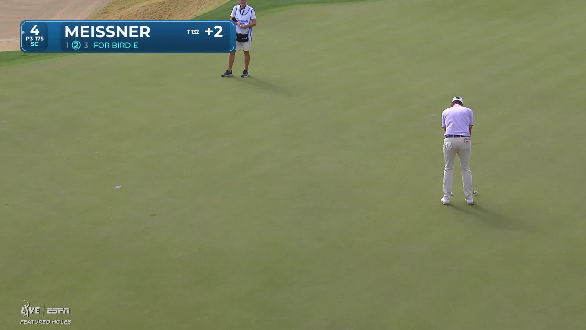 Mac Meissner sinks 18-foot birdie putt on No. 4 at The American Express