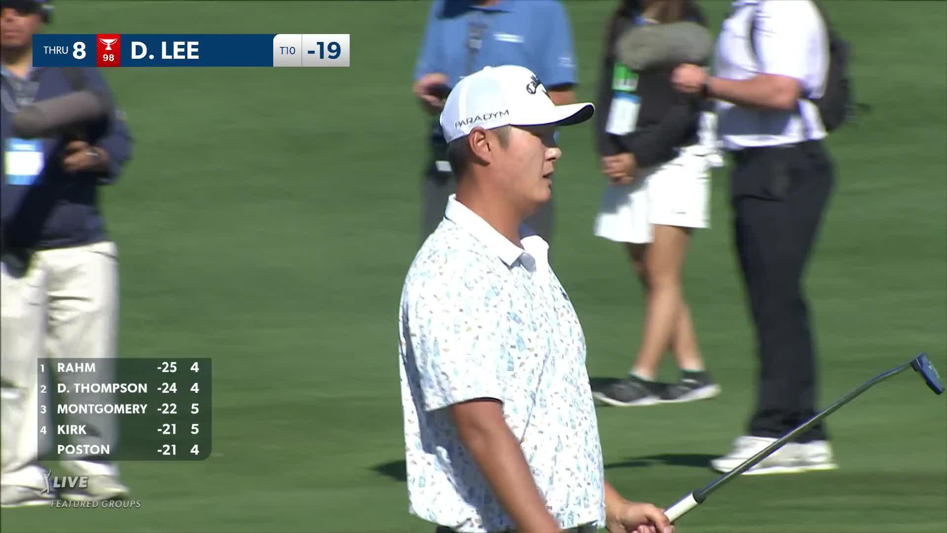 Danny Lee's bunker shot sets up birdie at The American Express