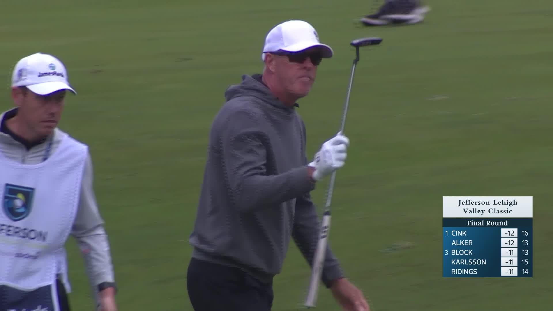 Richard Green makes birdie on No. 14 at Jefferson Lehigh Valley Classic