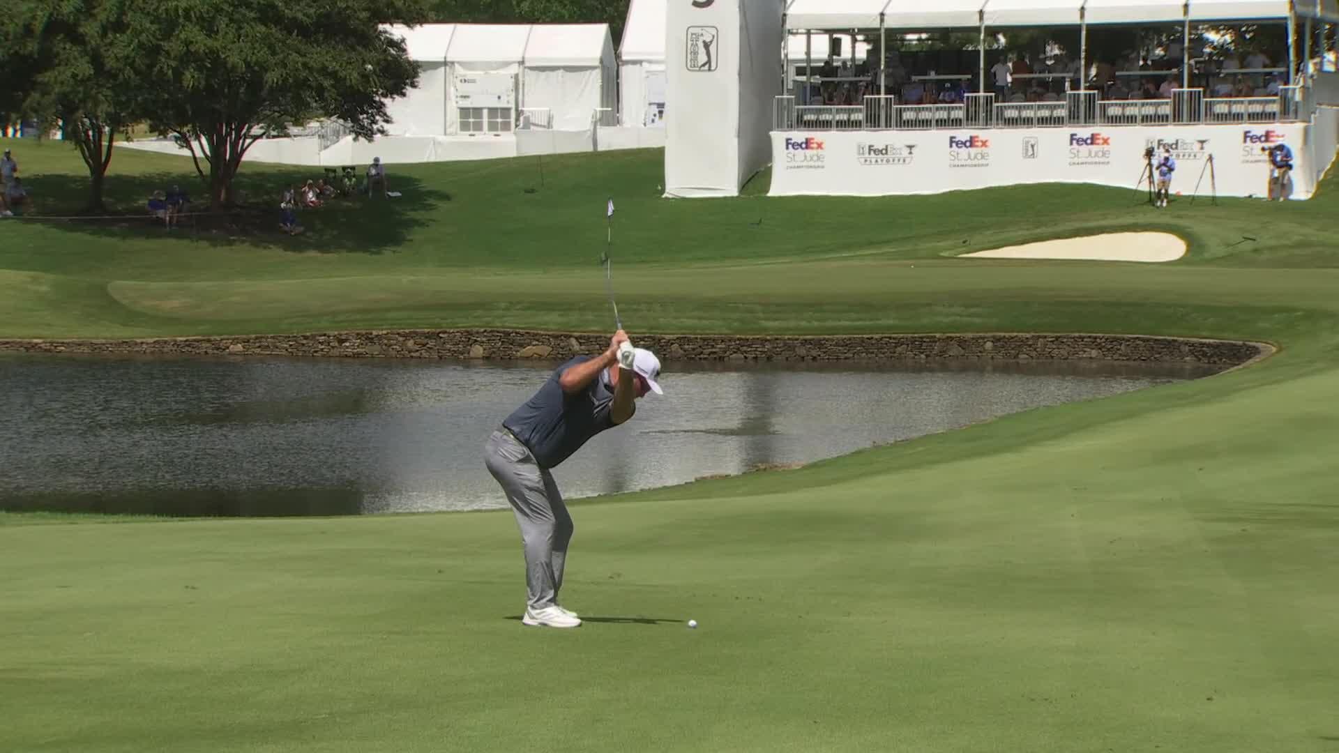 Ryan Fox's 119-yard approach sets up birdie on No. 9 at FedEx St. Jude