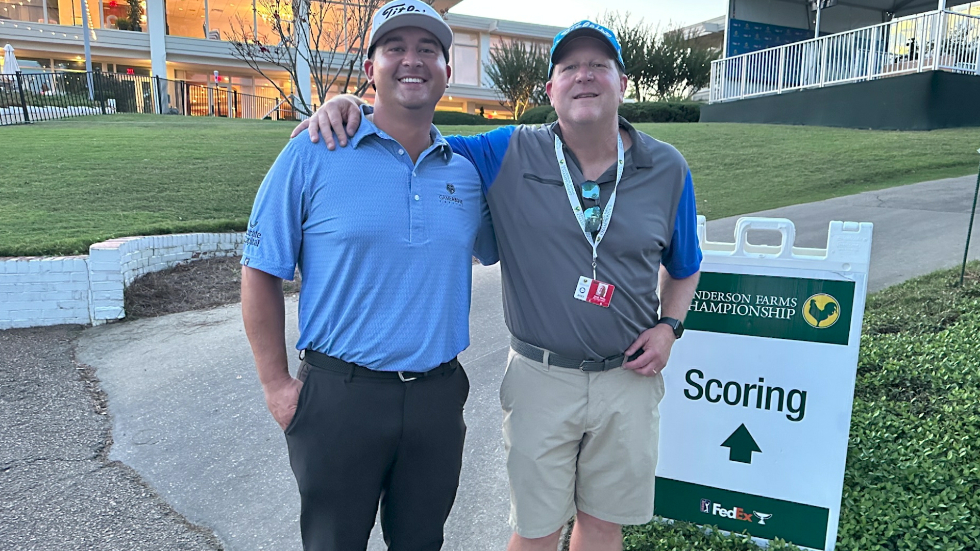 Brett White makes first cut on TOUR, celebrates with dad