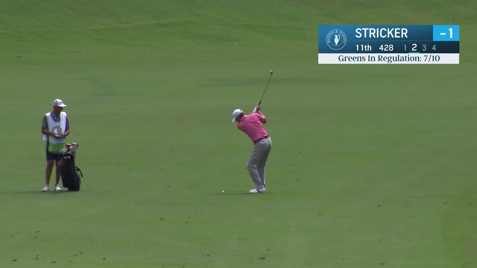 Steve Stricker makes birdie on No. 11 at Regions Tradition