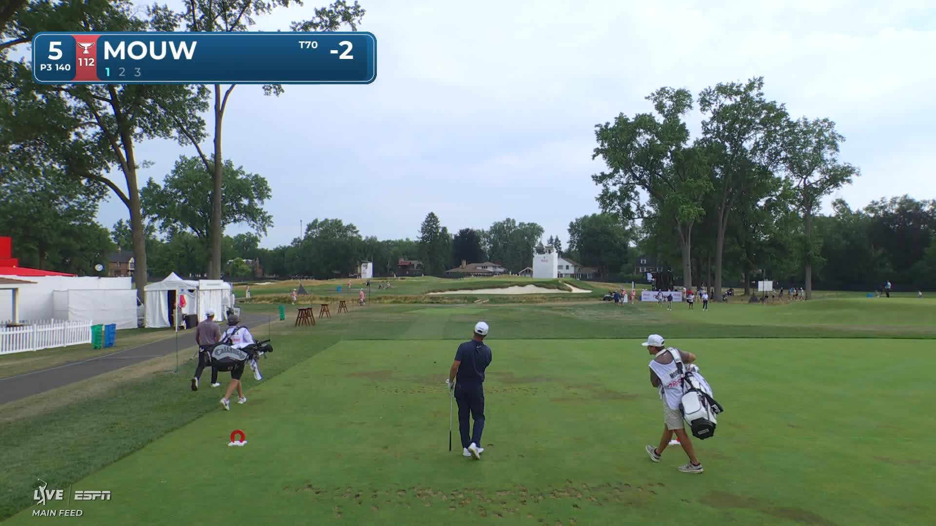William Mouw hits tee shot to 10 feet, sets up birdie on No. 5 at Rocket Classic
