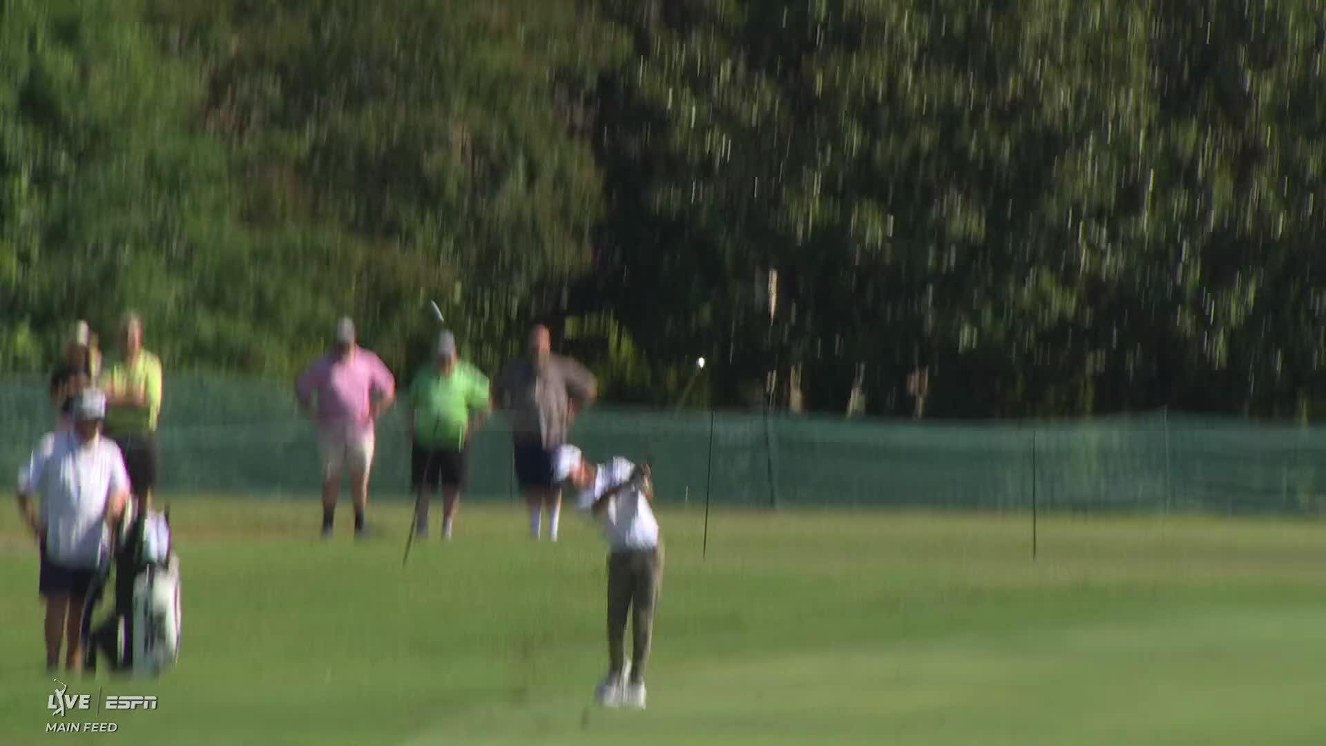 Eric Cole gets up-and-down from 170 yards for birdie on No. 1 at Wyndham