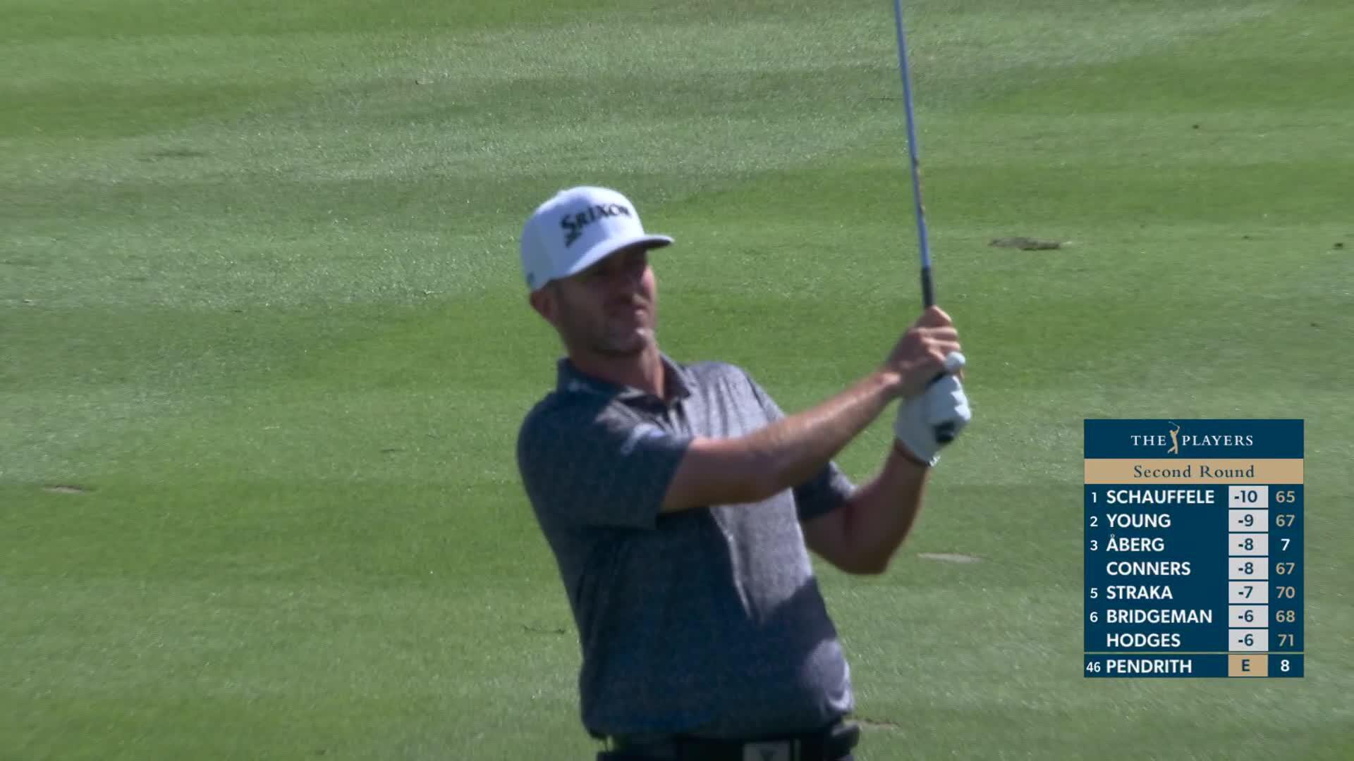 Taylor Pendrith hits 88-yard approach to 9 feet, sets up birdie on No. 9 at THE PLAYERS