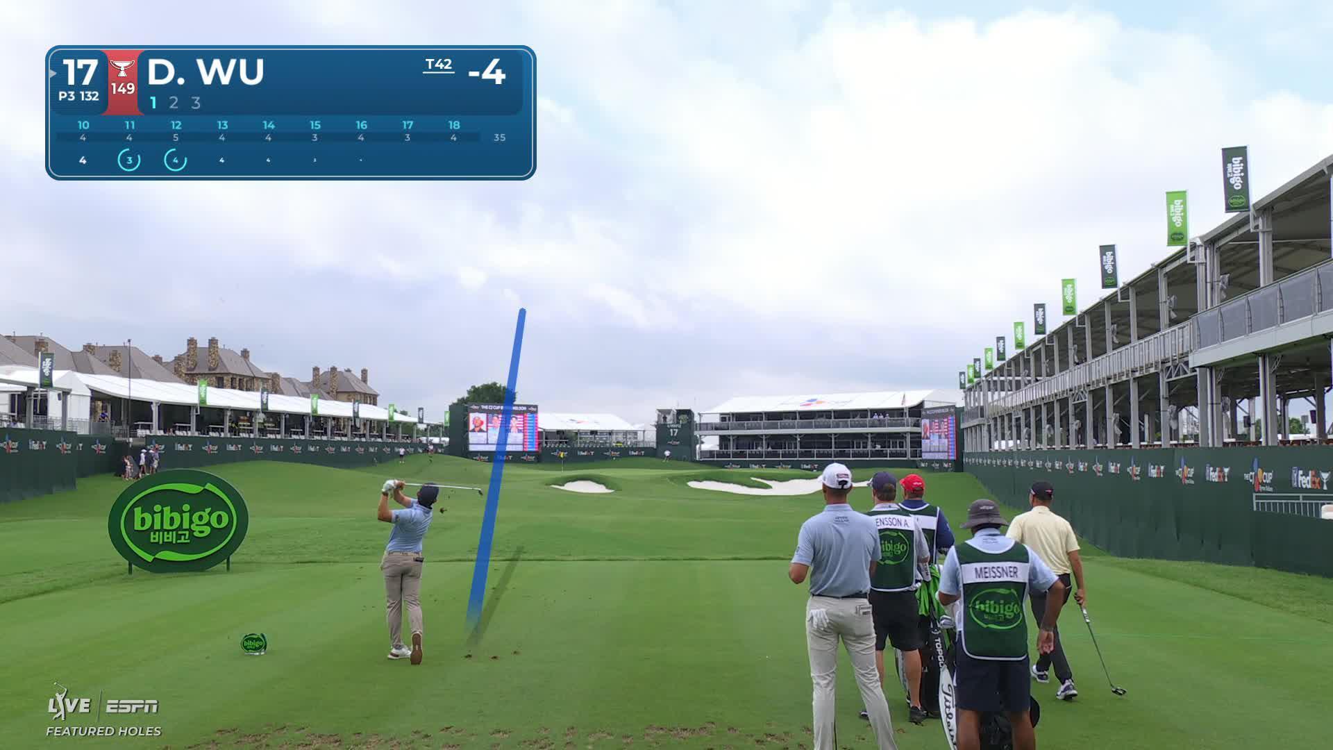 Dylan Wu hits tee shot to 9 feet, sets up birdie on No. 17 at THE CJ CUP