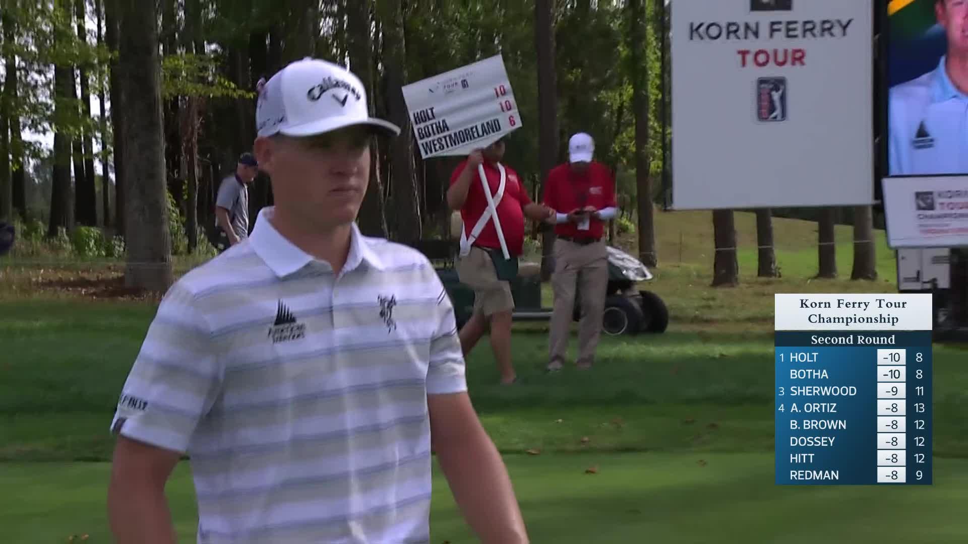 Barend Botha makes birdie on No. 9 at Korn Ferry Tour Champ