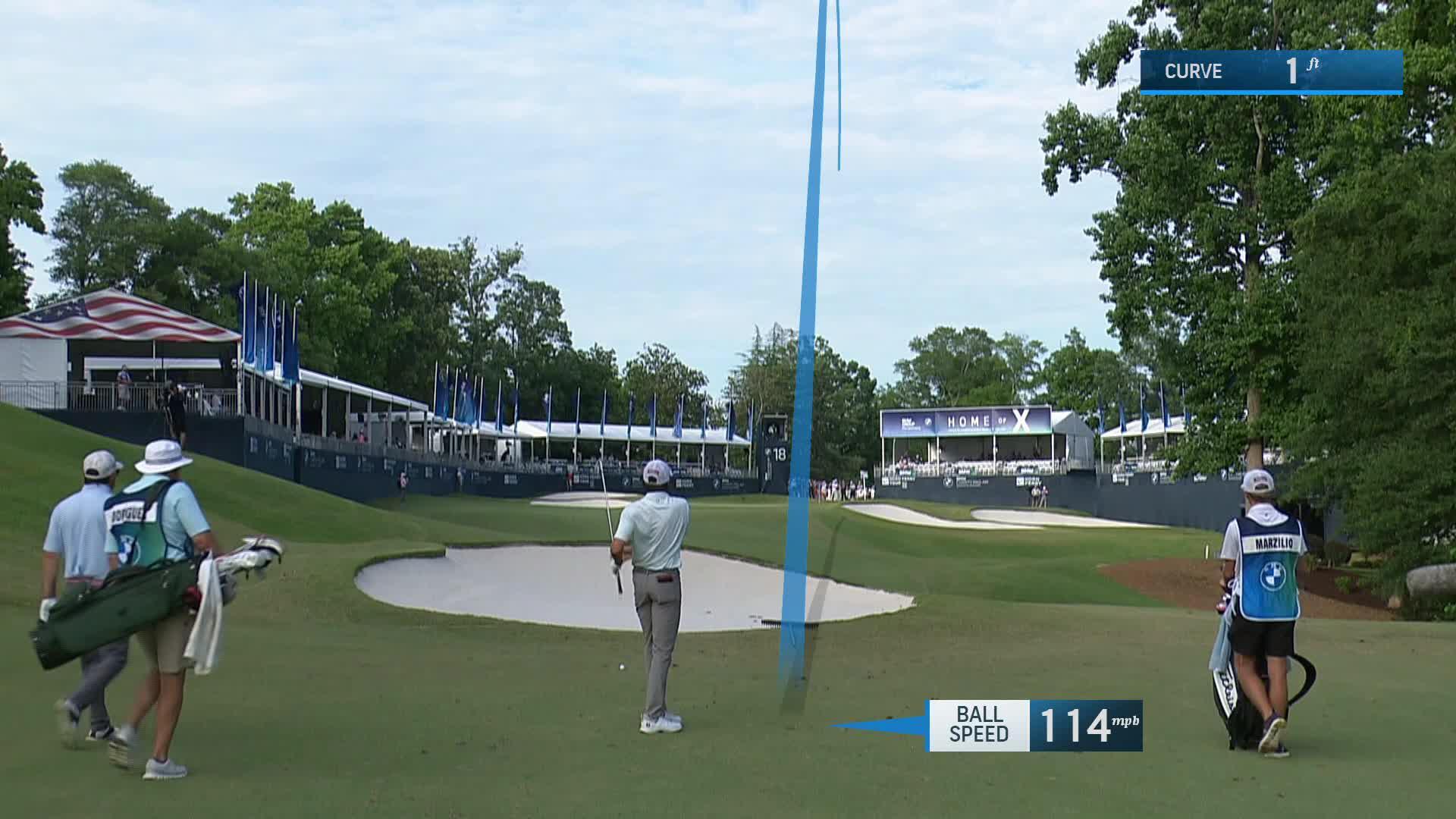 Vicente Marzilio makes birdie on No. 18 at BMW Charity Pro-Am