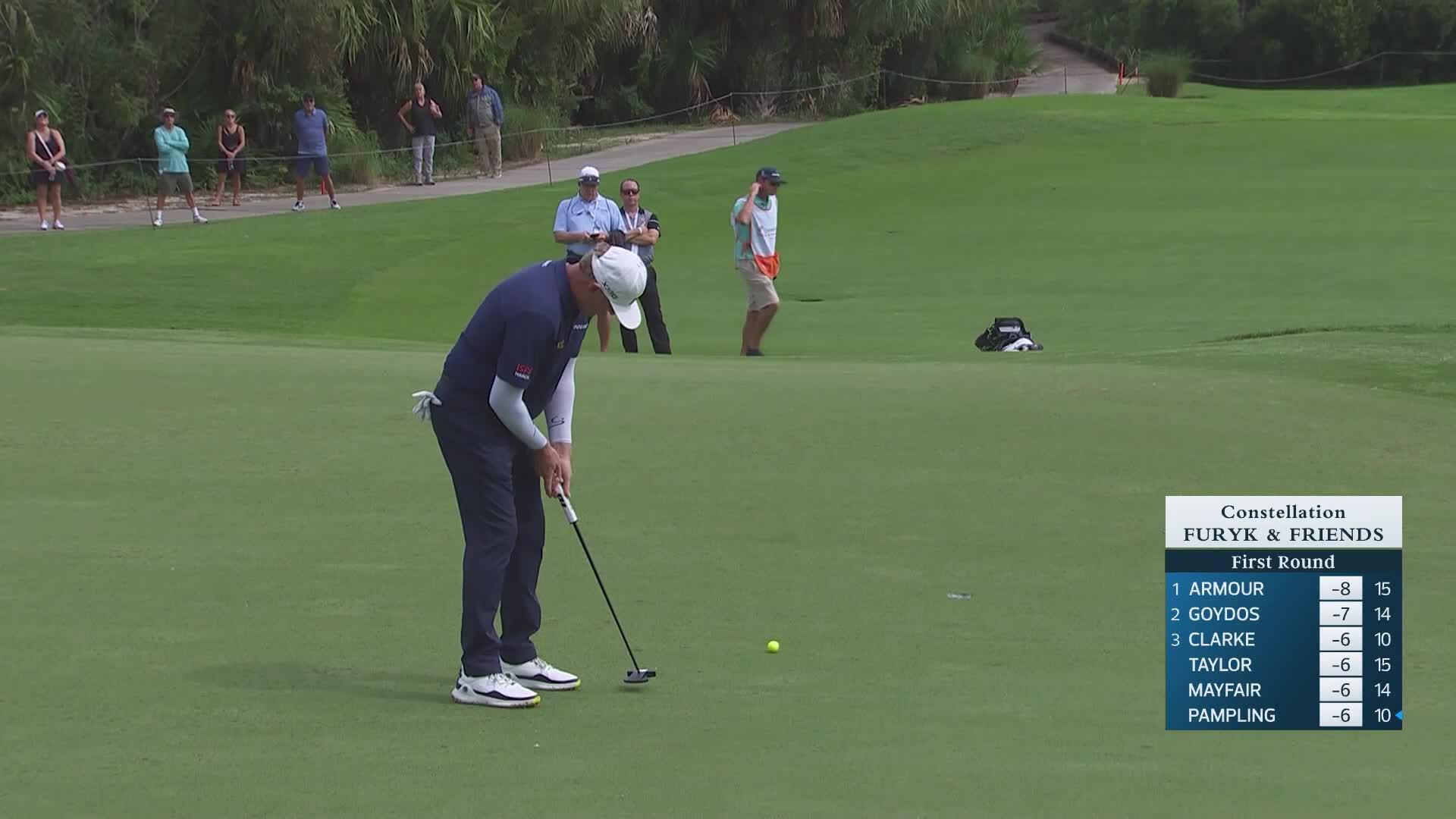 Ernie Els makes birdie on No. 10 at Constellation FURYK & FRIENDS