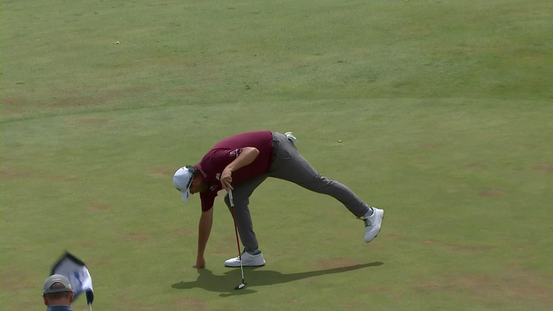 Marc Leishman makes birdie on No. 9 at BMW Championship