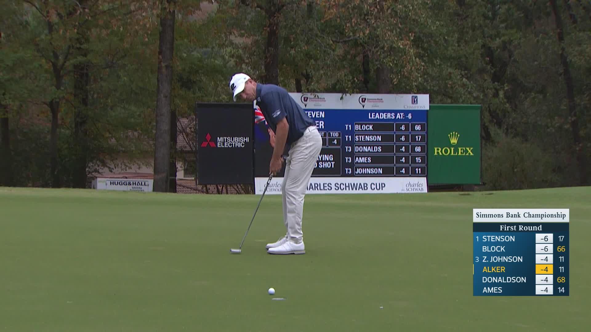 Steven Alker makes birdie on No. 12 at Simmons Bank Championship