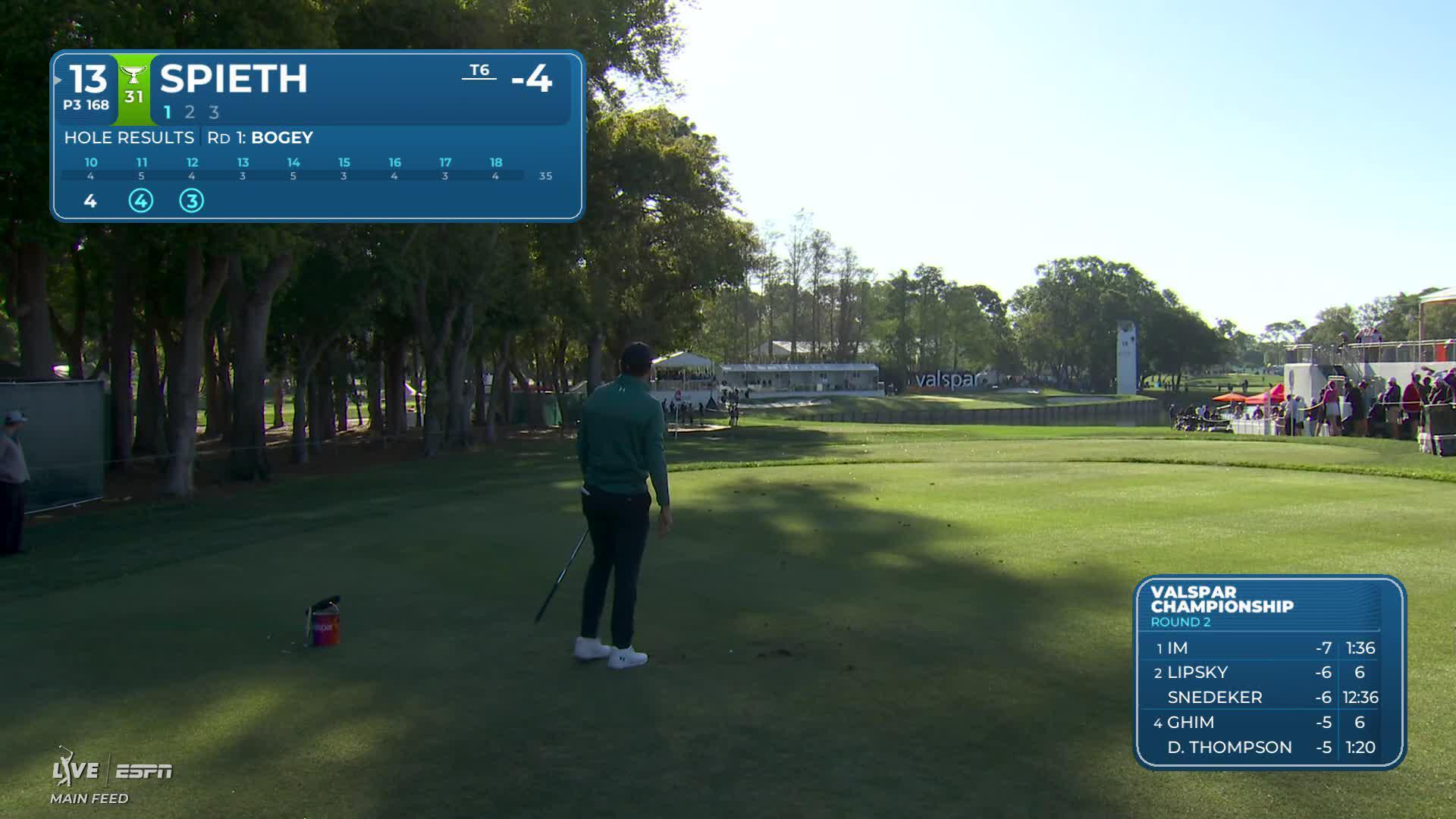 Jordan Spieth makes birdie on No. 13 at Valspar