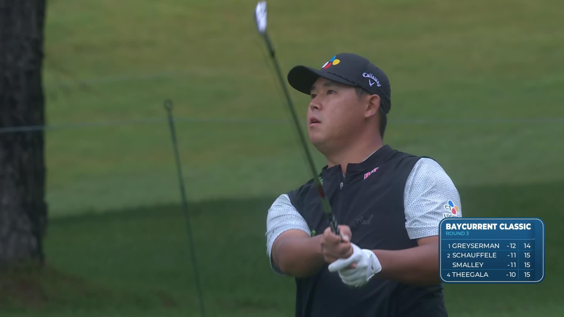 Si Woo Kim throws a dart to set up birdie, stays in the mix at Baycurrent