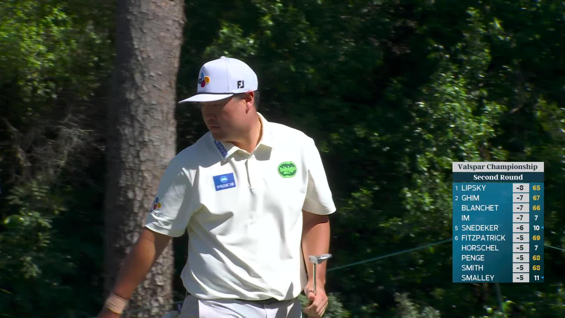 Sungjae Im drains 15-foot birdie putt on No. 7 at Valspar